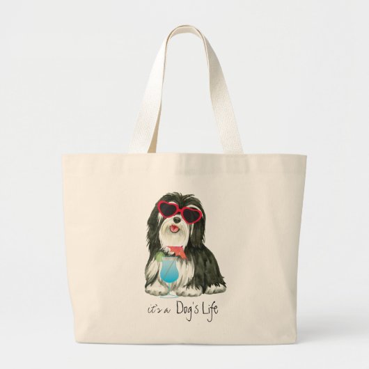 Summer Havanese Grote Tote Bag (Voorkant)
