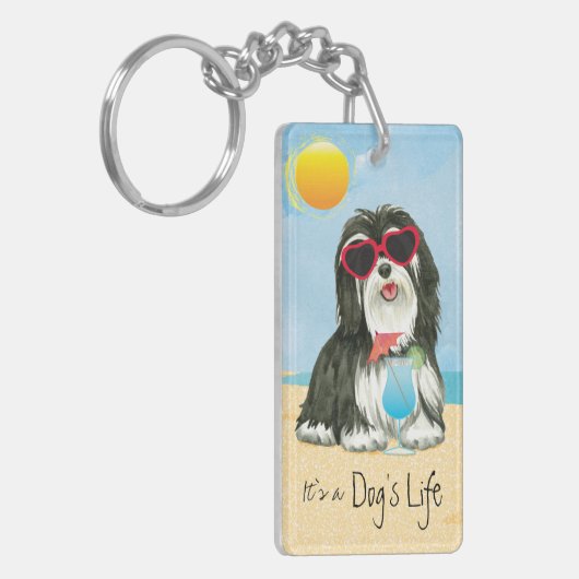 Summer Havanese Sleutelhanger (Voorkant Links)