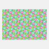 Summer Hawaiian Tropical Hibiscus, Fruit & Birds Inpakpapier Vel (Voorkant 2)