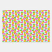 Summer Hawaiian Tropical Hibiscus, Fruit & Birds Inpakpapier Vel (Voorkant)