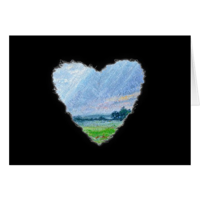 Summer Heart Romance Valentijn Love Kaart (Voorkant Horizontaal)