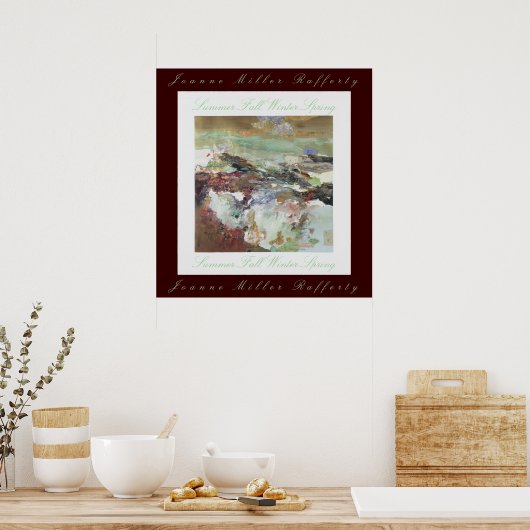 Summer Herfst Winter Spring Poster (Keuken)