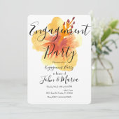 Summer Hibiscus Flower Engagement Party Hawaii Kaart (Staand voorkant)