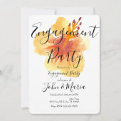 Summer Hibiscus Flower Engagement Party Hawaii Kaart (Voorkant)
