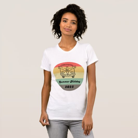 Summer Holiday 2025 Tee, vacation, family trip T-shirt (Voorkant volledig)