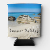 Summer Holiday Beauful strand foto met tekst Blikjeskoeler (Voorkant)