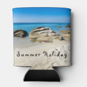 Summer Holiday Beauful strand foto met tekst Blikjeskoeler (Achterkant)