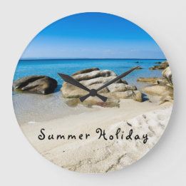 Summer Holiday Beauful strand foto met tekst Grote Klok