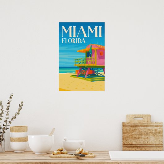 Summer Holiday Destination Florida  Poster (Keuken)