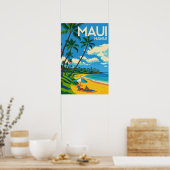 Summer Holiday Destination Hawaii Poster (Keuken)