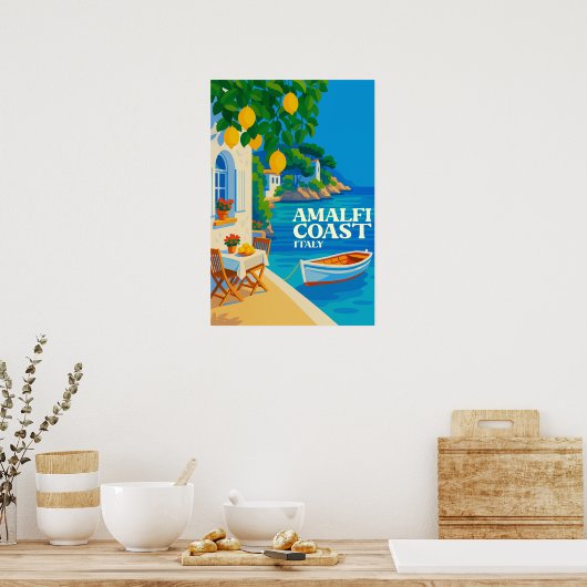 Summer Holiday Destination Italy Poster (Keuken)