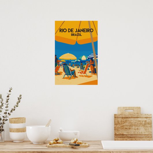 Summer Holiday Destination  Poster (Keuken)