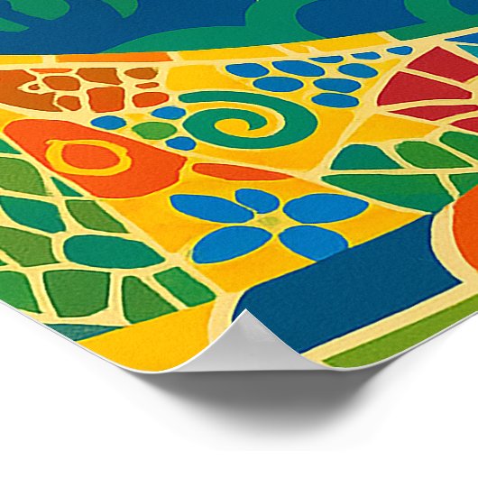 Summer Holiday Destination Spain  Poster (Hoek)