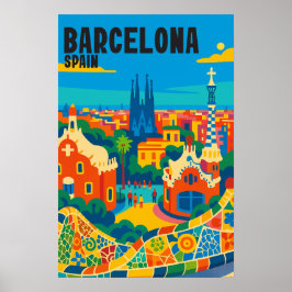 Summer Holiday Destination Spain Poster