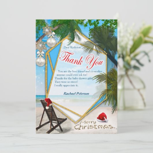 Summer Holiday Kerstmis bedankt (Staand voorkant)