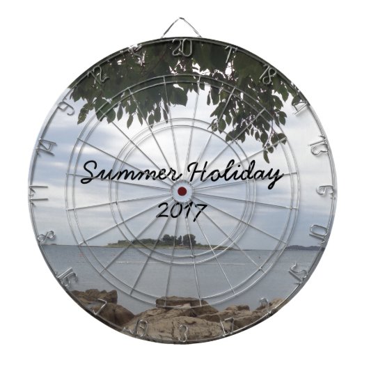 Summer Holiday Mediterranean Zee Fotografie Dartbord (Voorkant)