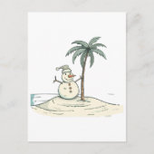 Summer Holiday Snowman Tropical Beach vibe Island  Briefkaart (Voorkant)