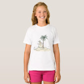 Summer Holiday Snowman Tropical Beach vibe Island  T-shirt (Voorkant volledig)