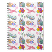 Summer Holiday Travel Vacking Design Spiral Notebo Notitieboek (Voorkant)