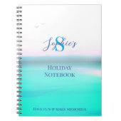 Summer holiday vacation memories notebook w/ name notitieboek (Voorkant)