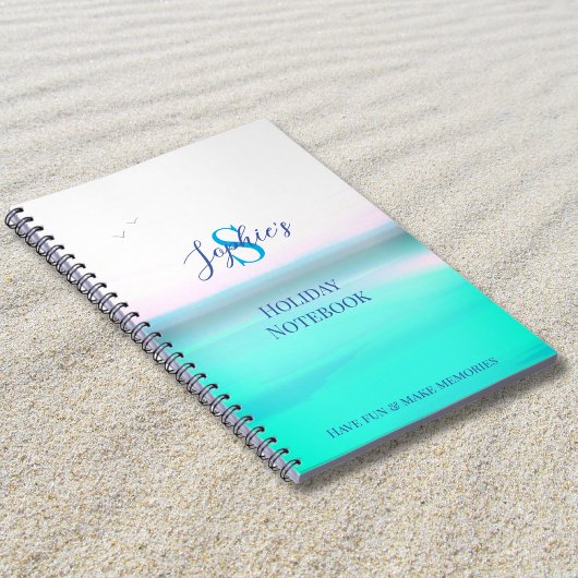 Summer holiday vacation memories notebook w/ name notitieboek