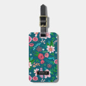 Summer Holiday | Vakantie bloemen | BAGAGELABEL (Voorkant verticaal)