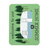 SUMMER HOME Camper Trailer RVing Whimsical Magneet (Verticaal)