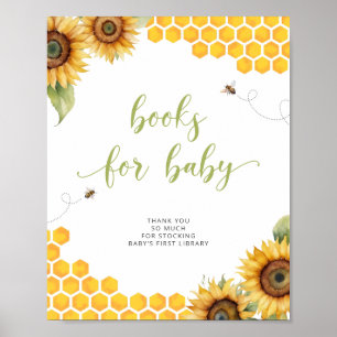 Summer Honey Bee Baby shower boeken voor Baby Post Poster