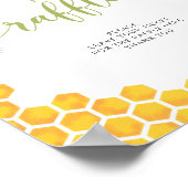 Summer Honey Bee Baby shower Luier Raffle Poster (Hoek)