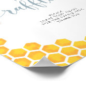 Summer Honey Bee Baby shower Luier Raffle Poster (Hoek)