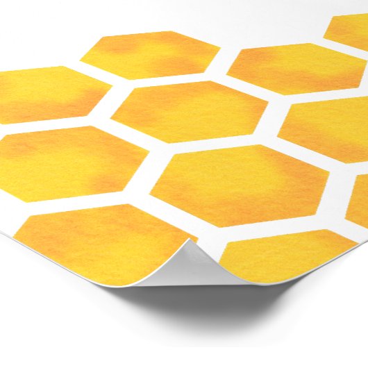 Summer Honey Bee Baby shower Welkom Poster (Hoek)