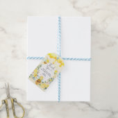 Summer Honey Bee Yellow Flower Baby shower gunsten Cadeaulabel (Met Touw)