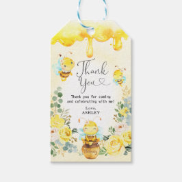 Summer Honey Bee Yellow Flower Baby shower gunsten Cadeaulabel