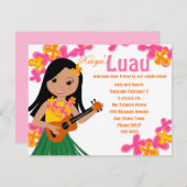 Summer Hula Ukulele Kaart (Voorkant / Achterkant)