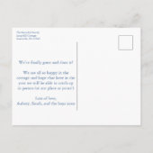 Summer Hydrangeas Verenigde Staten Vlaggen Verande Aankondigingskaart (Achterkant)