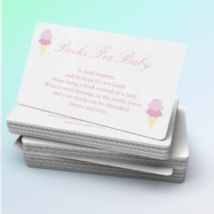 Summer Ice Cream Baby shower Books for Baby Kaart