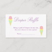 Summer Ice Cream Baby shower Diaper Raffle Kaart (Voorkant)
