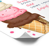 Summer Ice Cream Bar Vrijgezellenfeest Poster (Hoek)