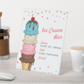 Summer Ice Cream Bar Vrijgezellenfeest Reclamebord Met Voetstuk (Insitu)
