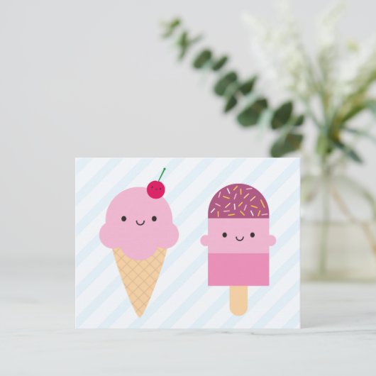 Summer Ice Cream-behandelingen Briefkaart (Staand voorkant)