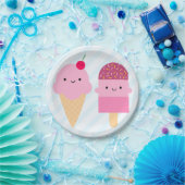 Summer Ice Cream-behandelingen Papieren Bordje (Feest)