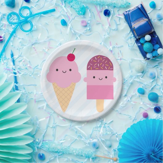 Summer Ice Cream-behandelingen Papieren Bordje (Feest)