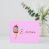 Summer Ice Cream Briefkaart (Staand voorkant)