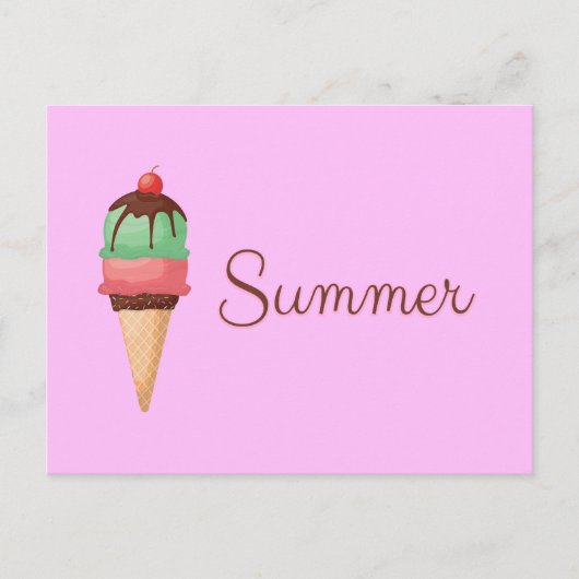 Summer Ice Cream Briefkaart (Voorkant)