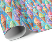 Summer Ice Cream Cone Collectie Cadeaupapier (Rol Hoek)
