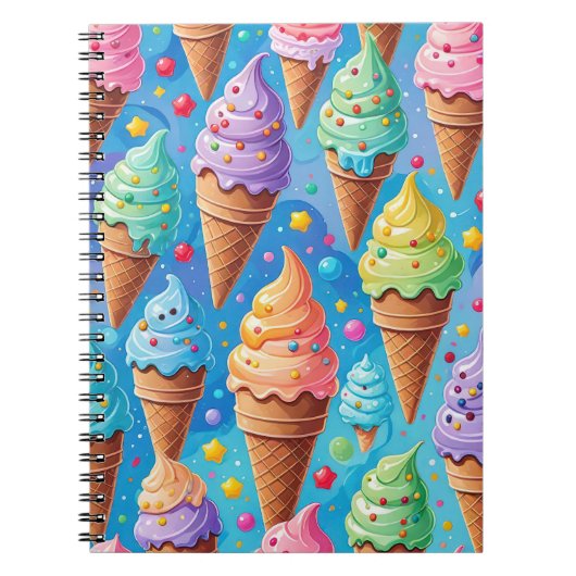 Summer Ice Cream Cone Collectie Notitieboek (Voorkant)