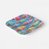 Summer Ice Cream Cone Collectie Papieren Bordje (Gebogen)