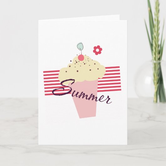 Summer Ice Cream Cone Kaart (Voorkant)
