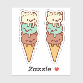SUMMER ICE CREAM CONE Kat Stickers