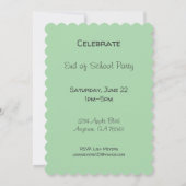 Summer Ice Cream End School Party Invitation Kaart (Achterkant)